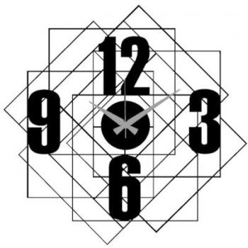 Reloj de Pared EPIKASA Números 29, Metal Negro, 43x0,15x43 cm
