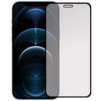 Todotumovil Protector de Pantalla Apple iPhone 12 MAX Pro Negro de Cristal Templado Vidrio 9H para movil