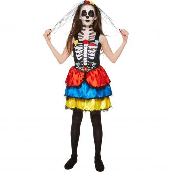 Vibrant Day of the Dead Girl Costume | Dia de los Muertos Girls Outfit