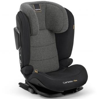 Inglesina Cartesio I-Size Grupo 2/3 Silla de Coche con Isofix, Ajustable de 100 a 150 cm - Vulcan Black
