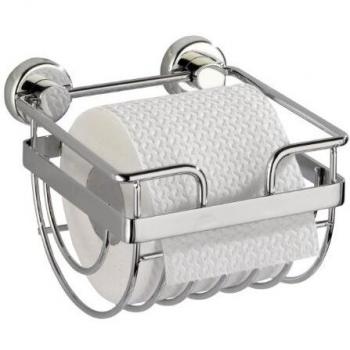 Wenko Power-Loc Portarrollos, Acero, Plateado, 15.5x14.5x12.5 cm