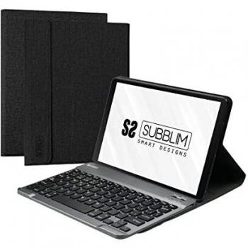 Subblim Funda para Tablet Lenovo Tab M10 HD TB-X306, con Teclado Bluetooth, Teclado Español, Cierre Magnético, Puerto de Carga, Tres Ángulos de Visión, Negro