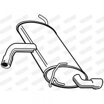 Silenciador Walker 23006 - Silenciador trasero, compatible con múltiples vehículos, fabricado en acero de alta calidad, diseño de flujo libre para mejorar el rendimiento del motor, instalación sencilla y ajuste perfecto