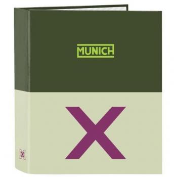 Carpeta Folio 4 Anillas 35mm Lomo Ancho Munich Bright Khaki 27x33x6cm