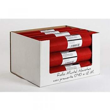 NOVOTEX Caja 12UD. Rollo Camino DE MESA0.40x12m PREC. 30cm. Color Rojo