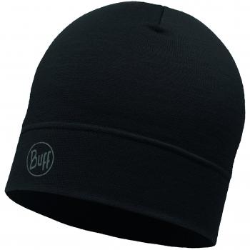 Buff Midweight Wool Hat Accesorio para la Cabeza, Unisex, Negro, L