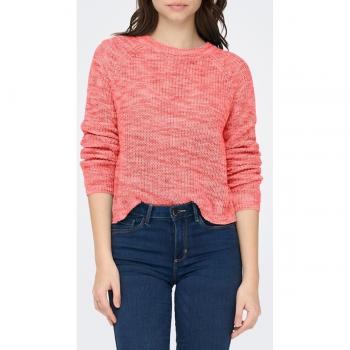 Only Jersey de punto de mujer de manga larga con cuello caja