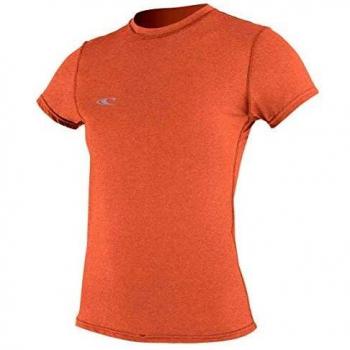 Top de Camiseta de Surf de Manga Corta Hybrid para Mujer O';Neill - Pomelo Claro - Protection Solar UV y Properties SPF