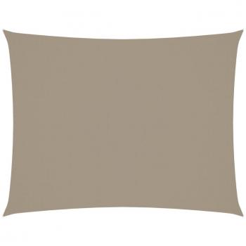 Toldo de vela rectangular tela oxford gris taupe 3x6 m