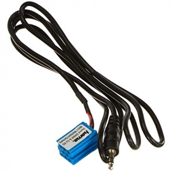Hama 82165 - Adaptador Aux in para Becker/Blaupunkt/VDO, 3.5 mm, Mini ISO, 8-Pin