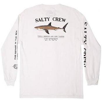 Salty Crew Bruce - Camiseta de Manga Larga para Hombre - Blanco - Large