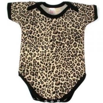 BabywearUK Leopard print Env neck body vest - 6-12months - British Made