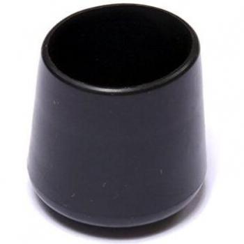 Brinox B75285N Contera Exterior Redonda Flexible, Negro, Diámetro 25 mm, Set de 50 Piezas