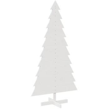 Árbol de Navidad de adorno madera maciza pino blanco 180 cm