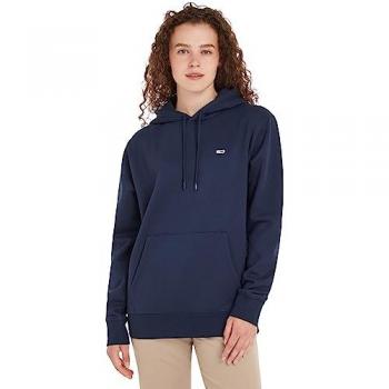 Tommy Jeans Men's Regular Fit Organic Cotton Fleece Hoodie - Twilight Navy, Size S