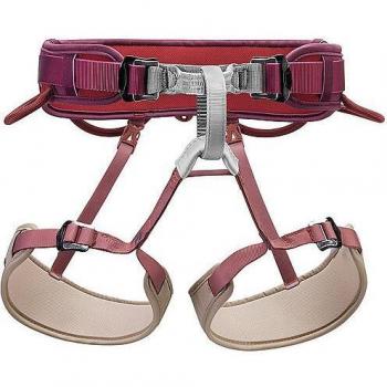 Arnés Petzl Corax Rojo Oscuro - Arnés de escalada, ajuste fácil, fabricado en poliéster, capacidad de carga de hasta 240 kg, cinturón y perneras acolchados para mayor comodidad, múltiples