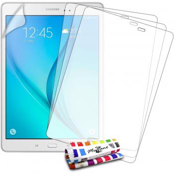 3 Protecciones de Pantalla transparentes para SAMSUNG GALAXY TAB A 9.7 / T550 / T555 UltraClear Originales de MUZZANO de Calidad PREMIUM - Tratamiento Anti-rayado, Anti-rastro y Anti-polvo + De regalo 1 ESTILETE + 1 PAÑO MUZZANO