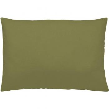 Funda de almohada 100% algodón verde oliva 45x110 cm.