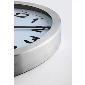Reloj de Pared NeXtime Station 19 cm, Aluminio Cepillado y Diseño Moderno con Números