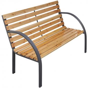 vidaXL Garden Bench 112 cm Solid Wood Fir