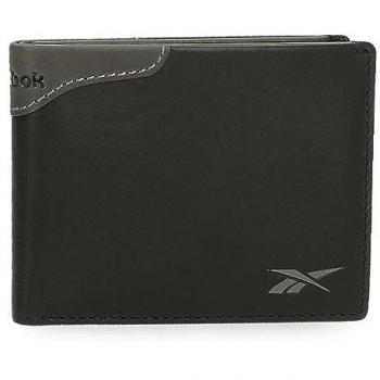 Cartera Reebok Club Unisex Negra de Piel con Monedero - 11x8x1 cm - Casual