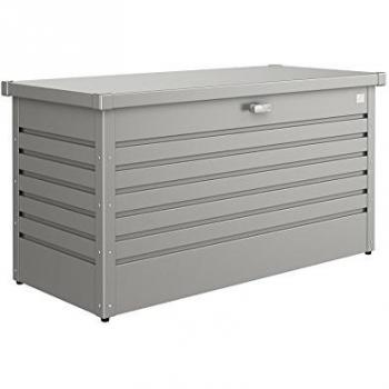 Biohort Gartengeräte 130 Tiempo de Ocio Caja de Almacenamiento contenedor, Metallic Cuarzo Gris, 134 x 62 x 71 cm