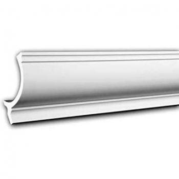 Cornisa Decorativa de Estuco Neoclásico Blanco con Iluminación Indirecta - 2 m