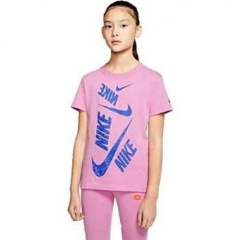 NIKE G NSW tee Dptl Swoosh Short Sleeve T-Shirt, Niñas, Magic Flamingo, S
