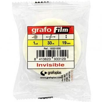 Grafoplás 19331000. Cinta Adhesiva Invisible Grafofilm, 33mx19mm