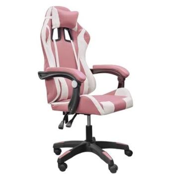 Silla Gaming Ergonómica Rosa DASCK con Reposacabezas, Respaldo Ajustable y Soporte Lumbar - Altura Ajustable hasta 200 kg