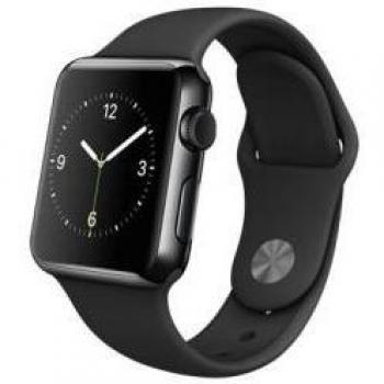 Apple  Watch caja de 38mm de acero inoxidable en negro espacial y correa deportiva negra