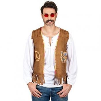 Chaleco Hippie Disco para Hombre XL de los 60s y 70s