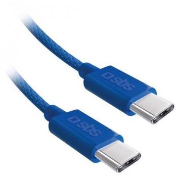 Cabo USB-C 2.0 1.5m 60W Tejido Azul