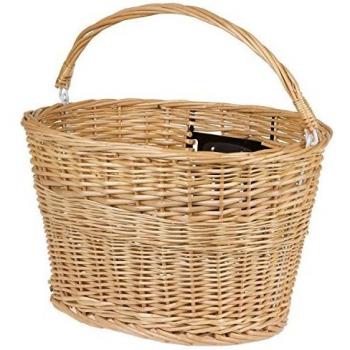 M-Wave Mimbre Cesta Delantera Potencia, Unisex, marrón, 38x28x27 cm
