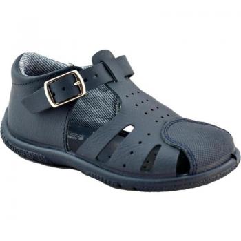 Sandalias Titanitos modelo L671 Daniel para niño, color azul, de piel lavable con puntera reforzada navy