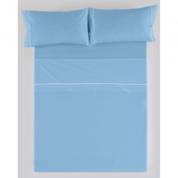 Juego de Sábanas Celeste Cama de 105