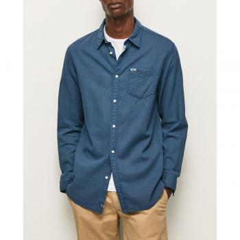 Camisa de Hombre Pepe Jeans Parker Long - 55% Lino, 45% Algodón, Lisa