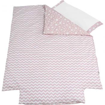 Juego textil 2 Piezas para Cuna (70 x 140 cm.): Nórdico + Funda de Almohada Pink Camp rosa