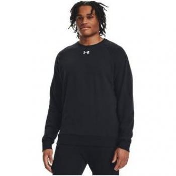 Camiseta de fitness Under Armour Rival Fleece Crew para hombre en color negro