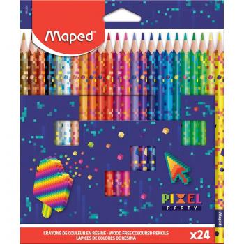 Lápices de colores Maped Pixel Party 24 unidades