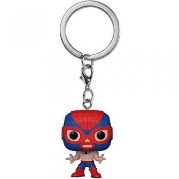 Funko- Pop Keychain Marvel Luchadores Spider-Man Juguete coleccionable, Multicolor