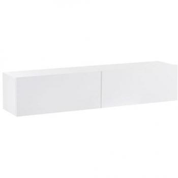 Mueble TV Minimalista Montado en la Pared Gladstone Blanco 140 cm con Almacenamiento para Televisores de Hasta 70
