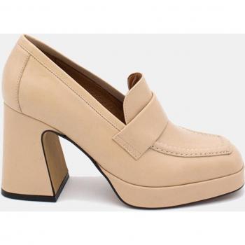 Mocasines de mujer en piel con plataforma y tacón bloque Ángel Alarcón