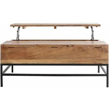 Mesa de centro elevable industrial Miliboo de mango y metal L110 cm YPSTER