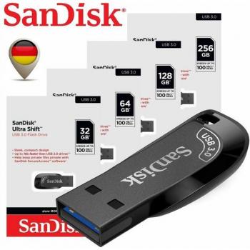 Memoria USB SanDisk Ultra Shift 64GB 3.0, Hasta 100 MB/s, Compacta y Con Contraseña