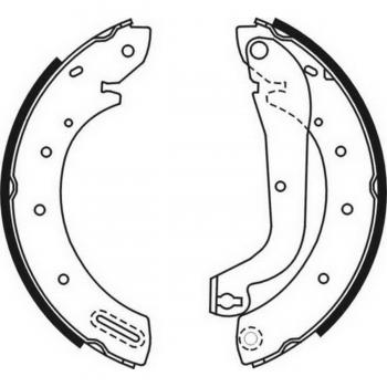 Juego de zapatas de freno ABE C01046ABE, incluye zapatas de freno traseras, fabricadas con materiales de alta calidad para un rendimiento óptimo, diseño específico para vehículos compatibles, fácil instalación y durabilidad garantizada