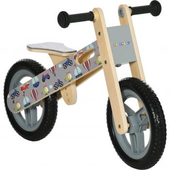 AIYAPLAY Bicicleta sin Pedales de Madera para Niños de 3-6 Años con Sillín Ajustable