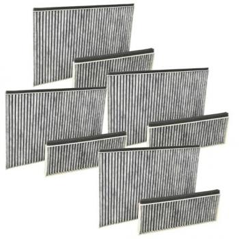 8x Filtros de Carbón Activo Gris Blanco Compatible con Campanas Extractoras Siemens LC98KLV60/03, LC98KLV60/02, LC98KLV60/01 - Vhbw
