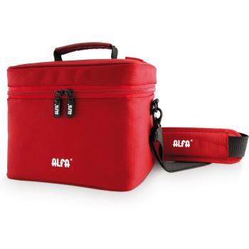Alfa Eduki - Bolsa de trasporte con función termo, base rectangular, 2 litros, color rojo