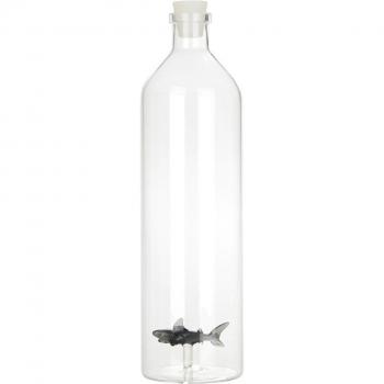 Botella Atlantis Shark Balvi 1.2 litros, diseño de tiburón, fabricada en plástico resistente y ligero, tapa a rosca hermética, ideal para mantener bebidas frías o calientes, apta para lavavajillas